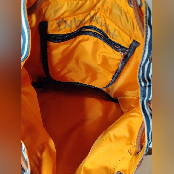 BENRUS Scout Blue/White Striped U.S. Military Navy Drawstring Backpack Large - Picture 7 of 10